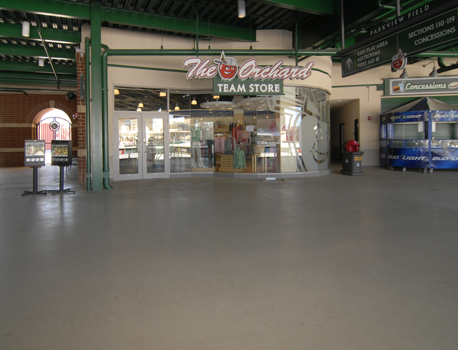 Commercial epoxy floor in a McKinney, TX restaurant service area